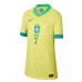 Camiseta Brasil Vinicius Junior #7 Primera Equipación Replica Copa America 2024 para mujer mangas cortas